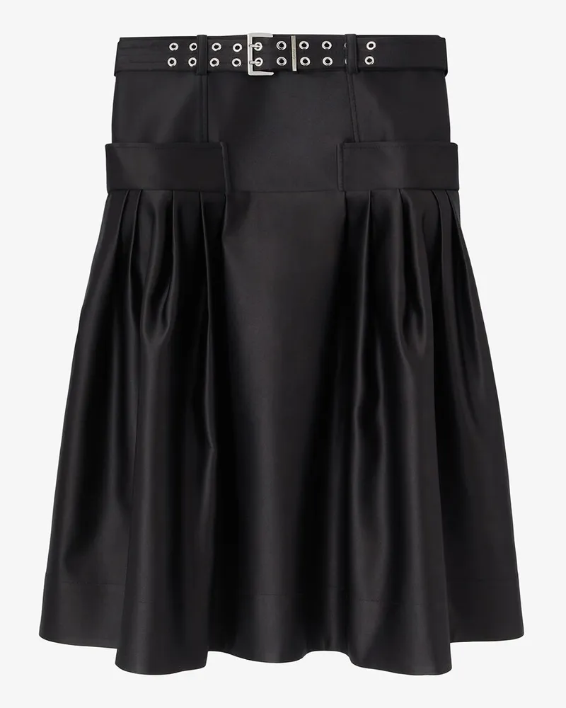 Ganni Rock aus Duchesse-Satin - Größe schwarz Schwarz