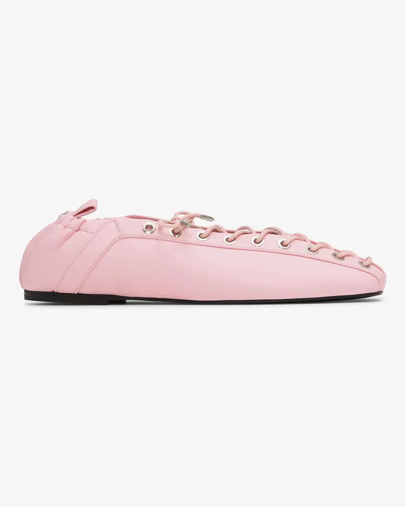 Ganni Schnür-Ballerinas in rosafarbene lila Lila