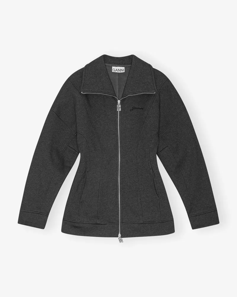 Ganni gemischt Dicker Fleece Zip-Up Baumwolle - Größe Gemischt