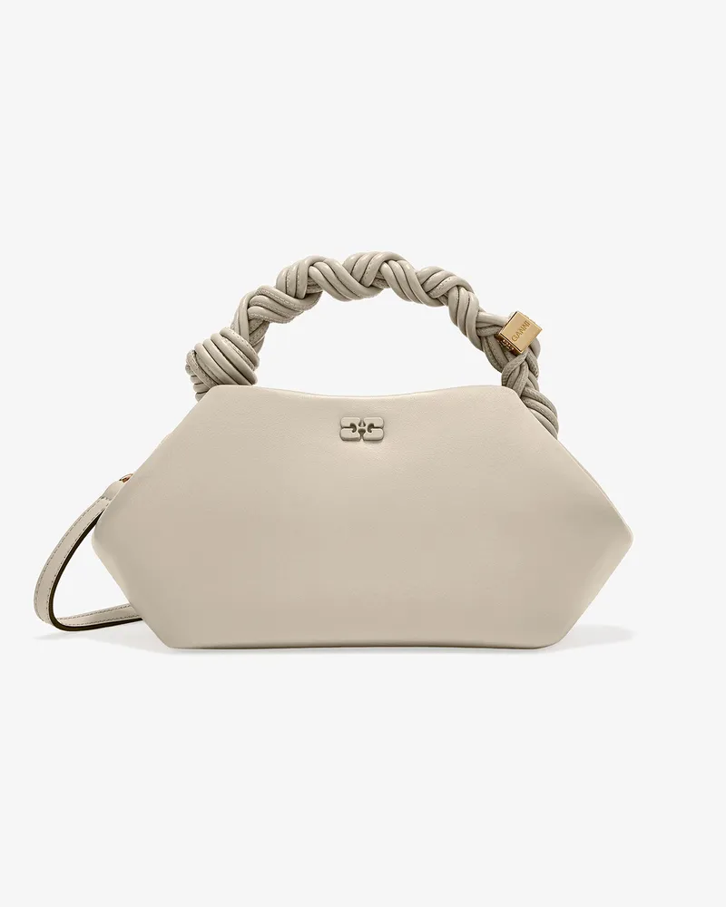 Ganni Hellgraue kleine Bou Tasche Oyster Gray Oyster