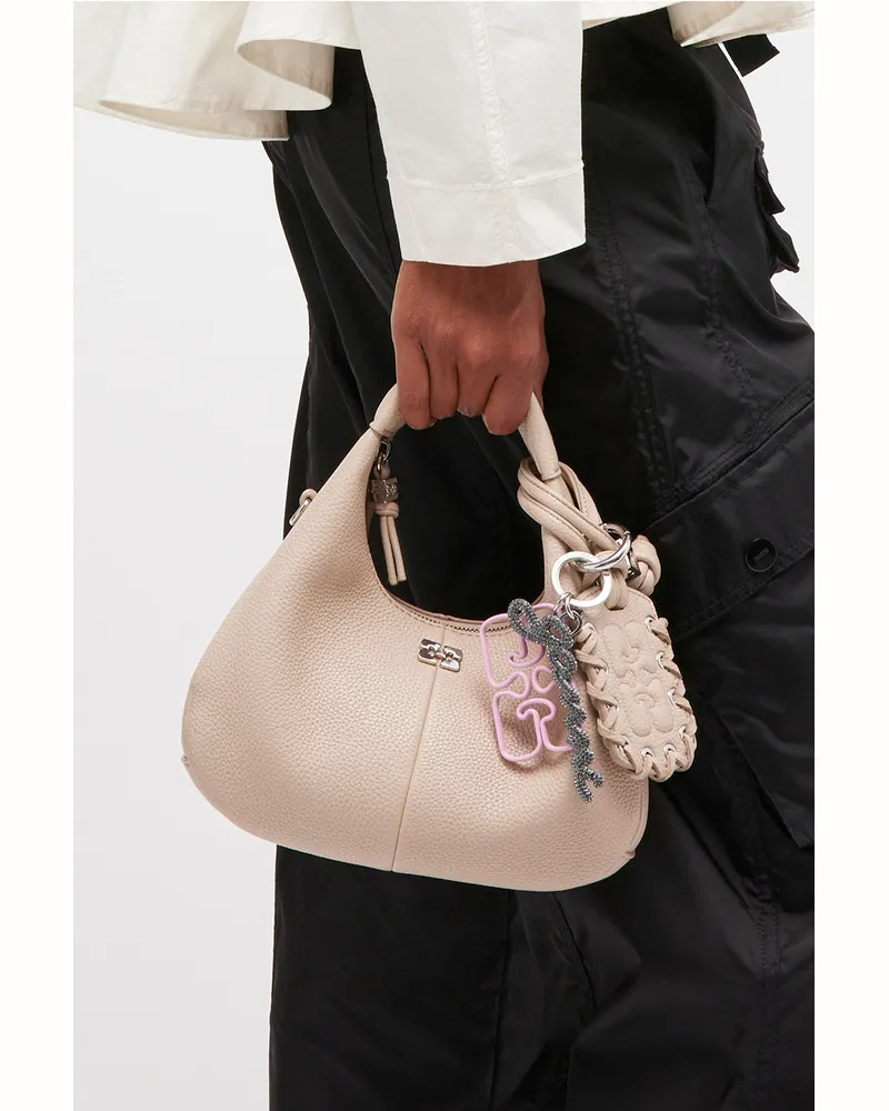 Ganni Charakteristischer rosa -Schlüsselanhänger Rosa