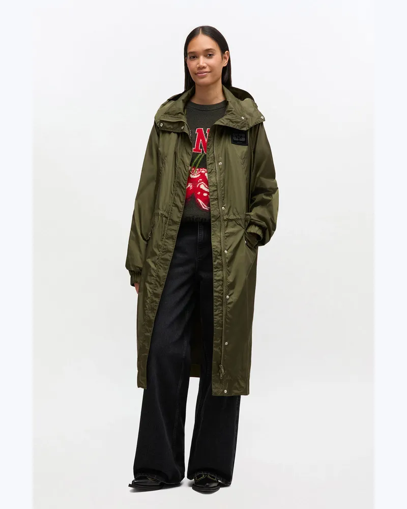 Ganni grün Parka-Mantel aus Nylon - Größe Grün