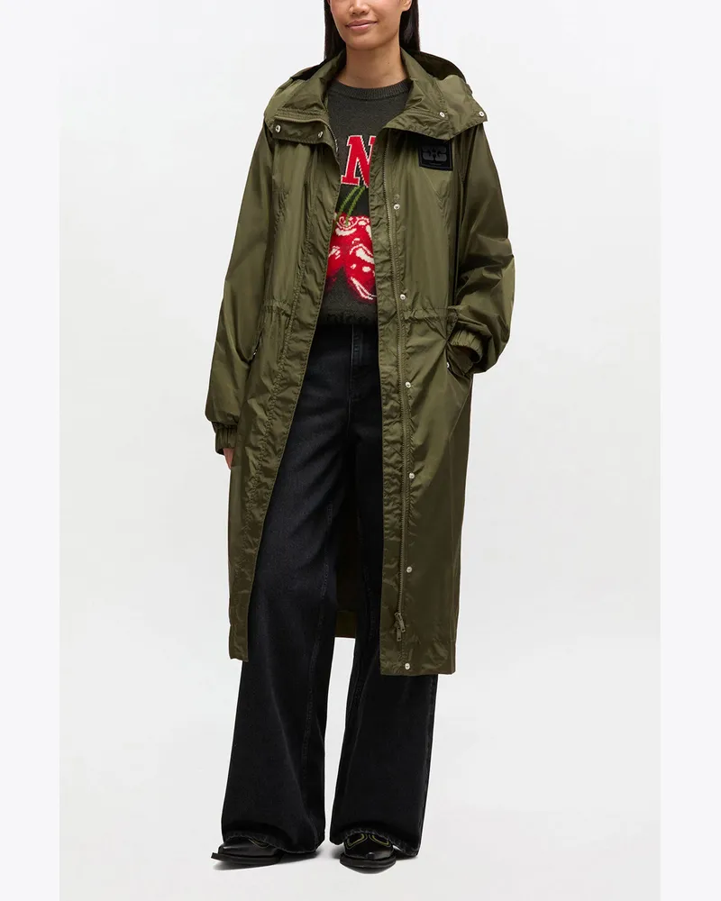 Ganni Parka-Mantel aus Nylon - Größe grün Grün