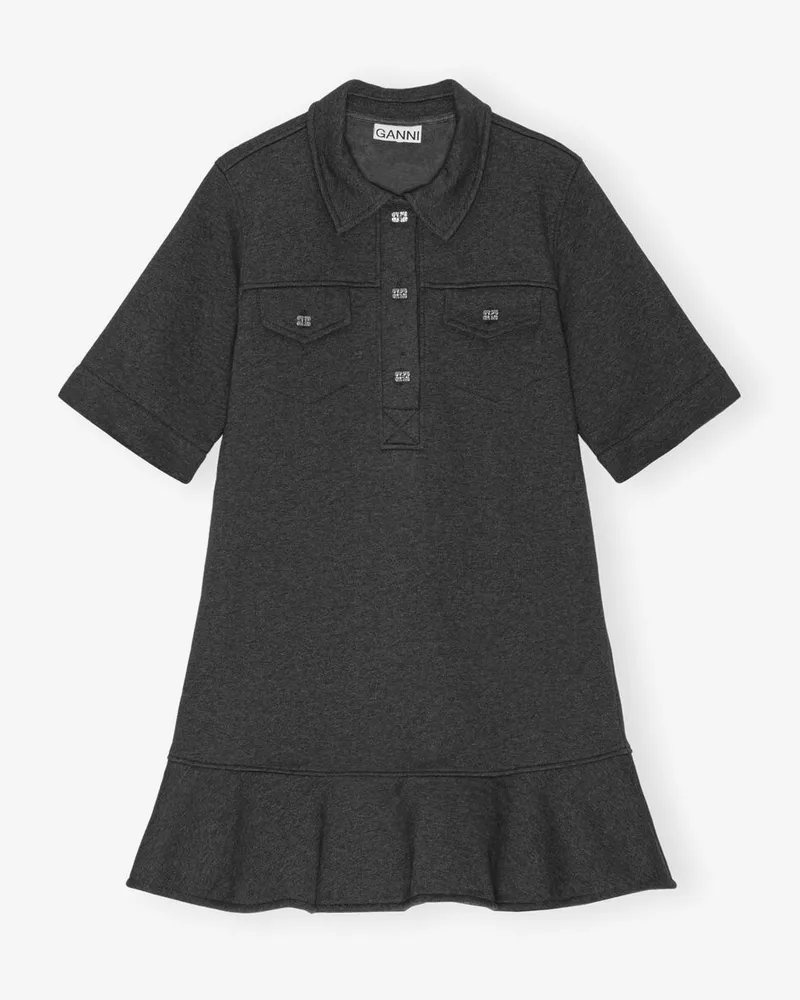 Ganni gemischt Dicker Fleece Mini-Kleid Baumwolle - Größe Gemischt