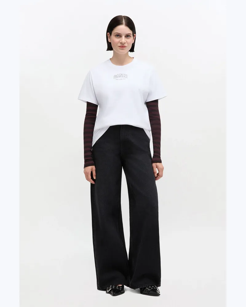 Ganni schwarz Schwarze Lari-Jeans Bio-Baumwolle - Größe Schwarz