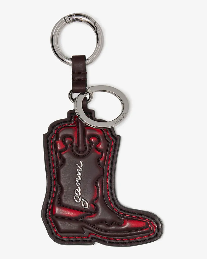 Ganni Roter Westernstiefel-Schlüsselanhänger rot Rot