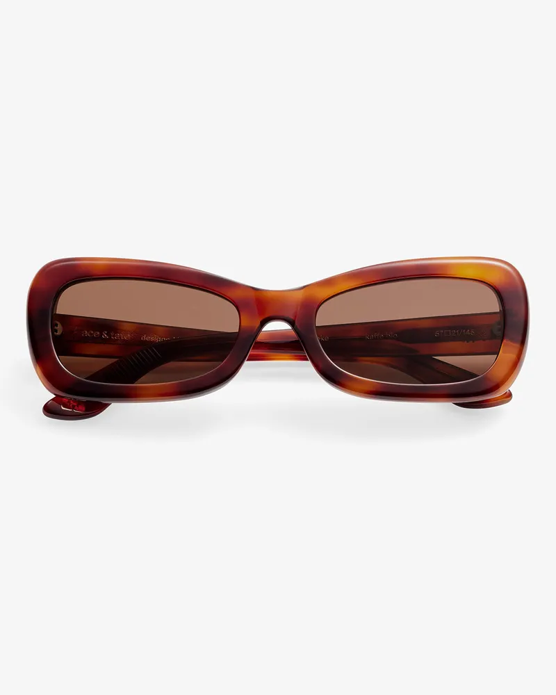 Ganni Brooke-Sonnenbrille von x Ace & Tate beige Beige