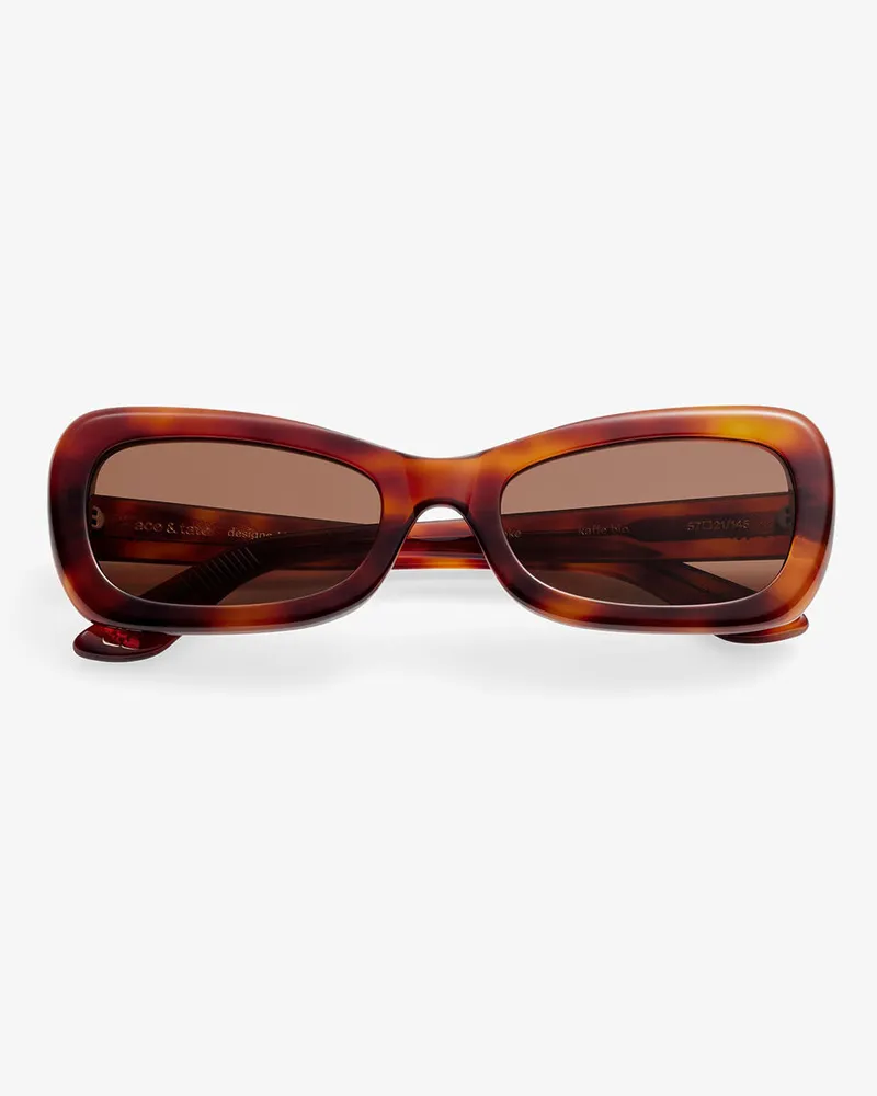Ganni Brooke-Sonnenbrille von  x Ace & Tate - Größe beige Beige