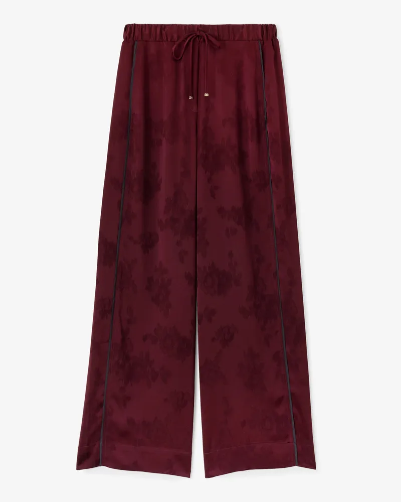 Ganni Hose aus rotem Satin rot Rot