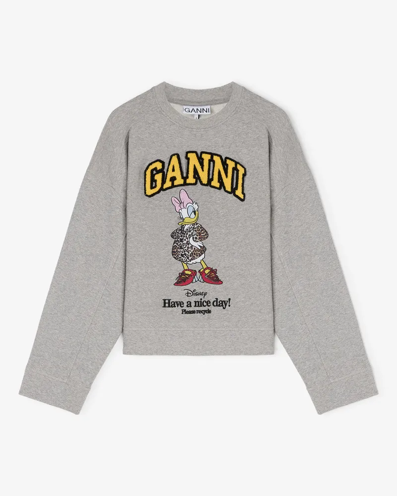 Ganni grau Graues Daisy-Duck-Sweatshirt Bio-Baumwolle - Größe Grau