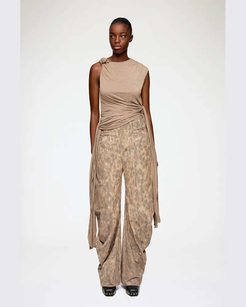 Ganni Burro Hose aus bedruckter Baumwolle Bio-Baumwolle - Größe Burro