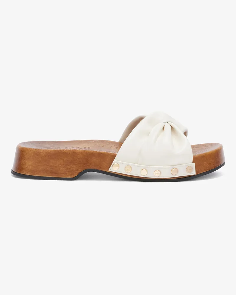 Ganni Tia-Feenclogs in Weiß Weiß
