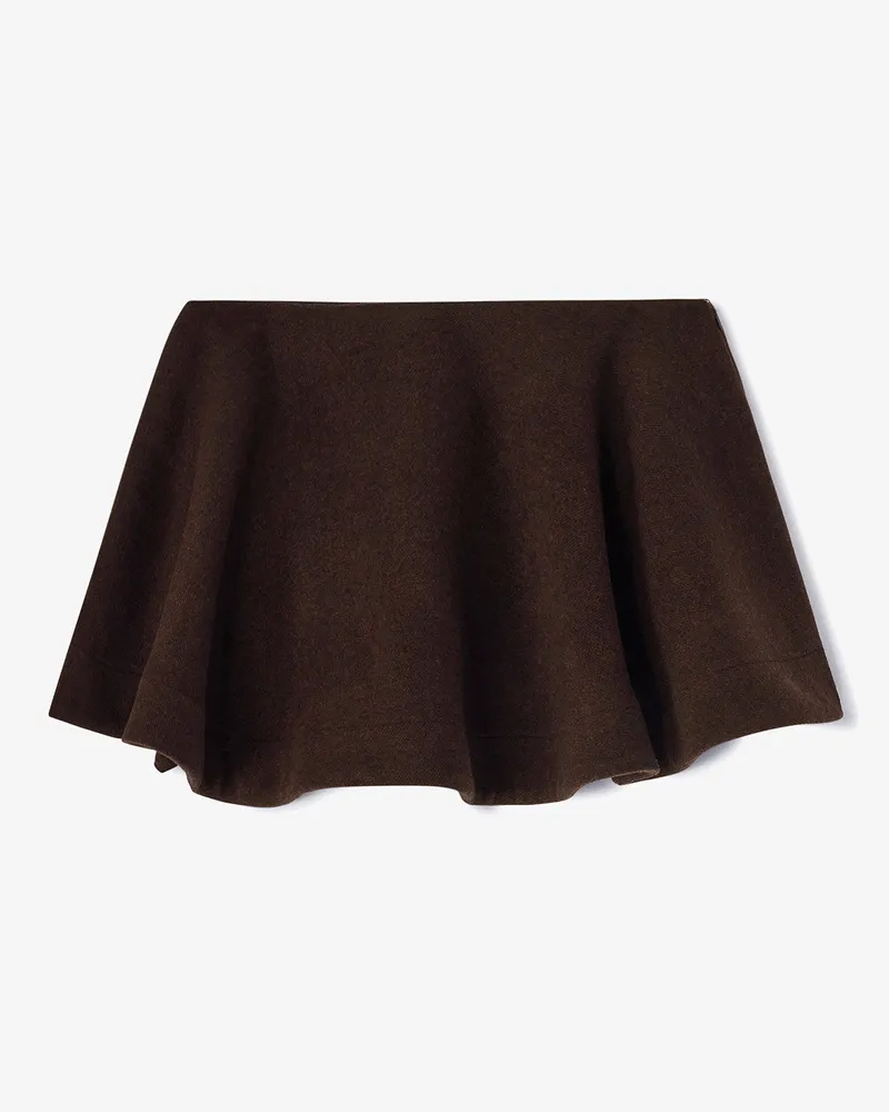 Ganni Demitasse Caban-Tellerrock aus Wolle - Größe Demitasse