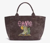 Braune mittelgroße Westernstiefel-Tasche braun