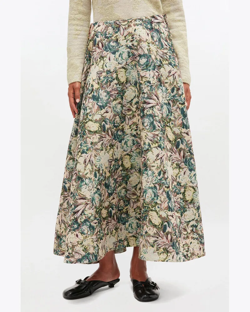 Ganni Langer Tellerrock aus Gobelin - Größe gemischt Gemischt