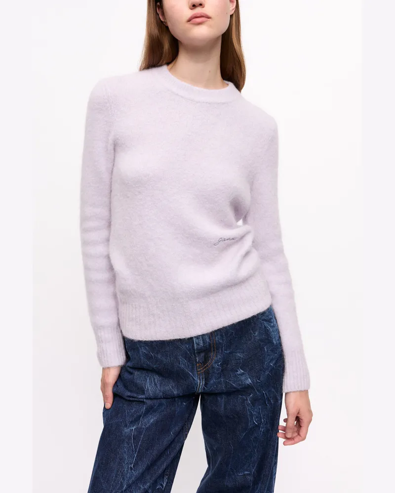 Ganni Lavender Pullover blau Blau
