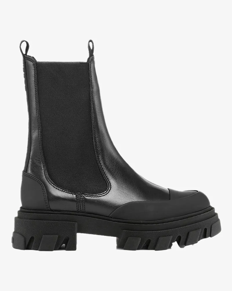 Ganni Mittelhohe Chelsea-Stiefel schwarz Schwarz