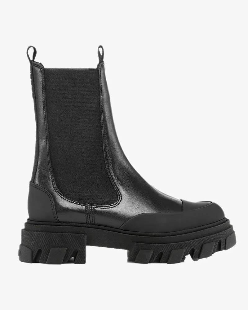 Ganni Mittelhohe Chelsea-Stiefel schwarz Schwarz