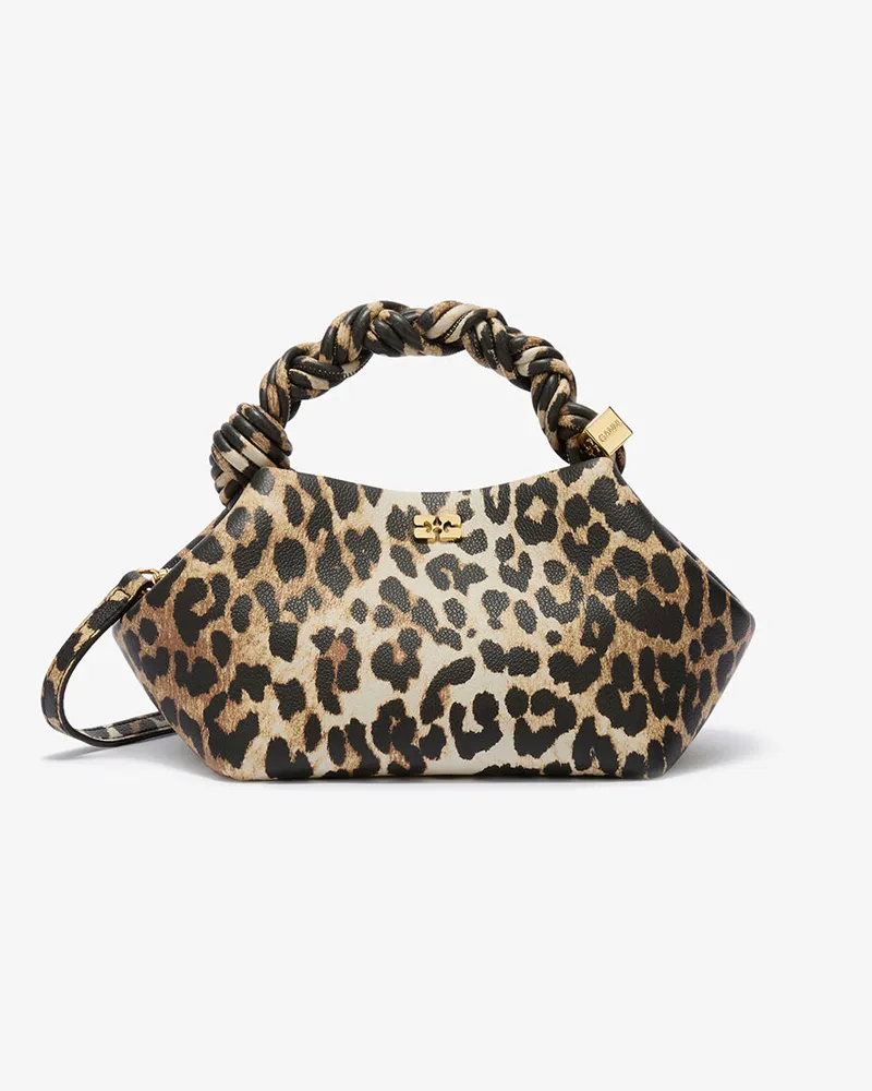 Ganni Bou Tasche Small in Leopard-Optik braun Braun