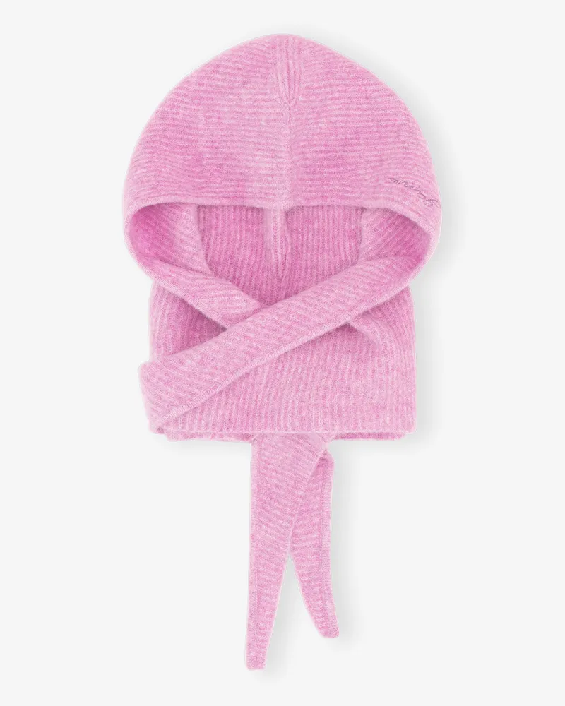Ganni rosa Soft Wool Balaclava Corsage Corsage