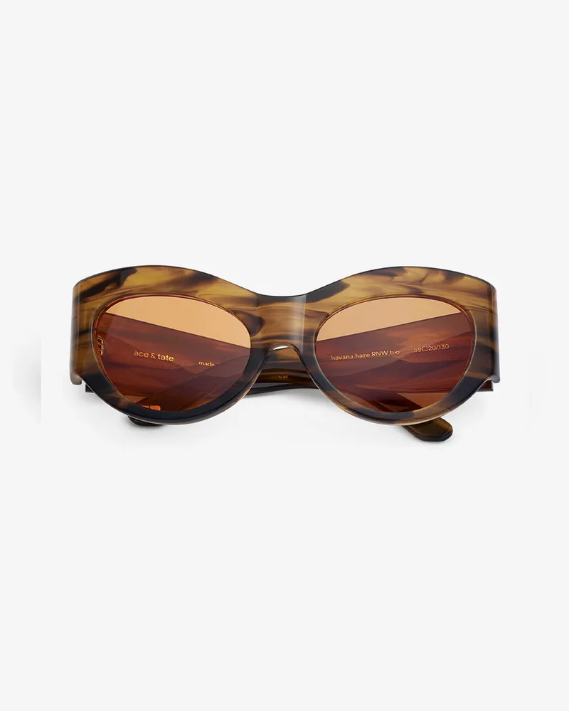 Ganni Trixie-Sonnenbrille Von  x Ace & Tate - Größe braun Braun