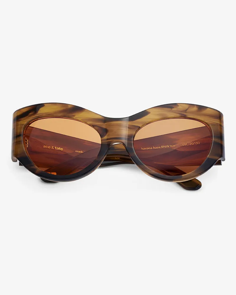 Ganni Trixie-Sonnenbrille Von  x Ace & Tate - Größe braun Braun