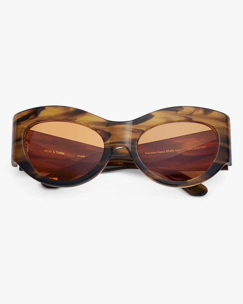 Ganni Trixie-Sonnenbrille Von  x Ace & Tate - Größe braun Braun
