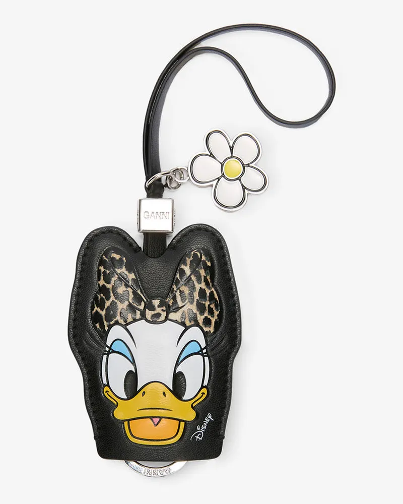 Ganni Schwarzer Daisy-Duck-Schlüsselanhänger schwarz Schwarz
