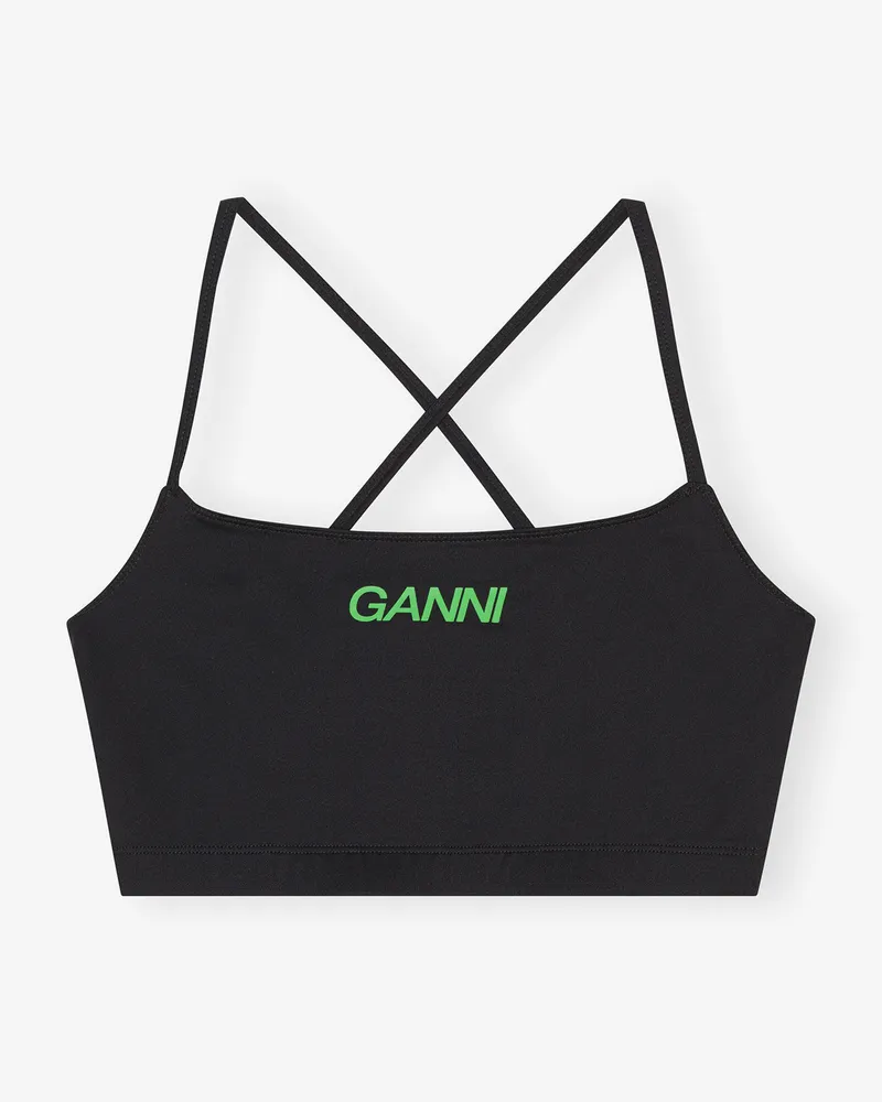 Ganni schwarz Active-Trägertop Recycelte Nylon - Größe Schwarz