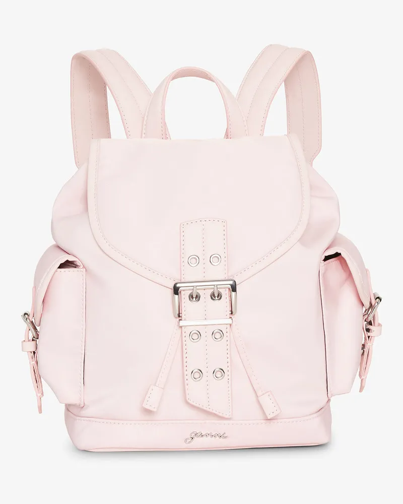 Ganni rosaer kleiner Bucky-Rucksack Chalk rosa 