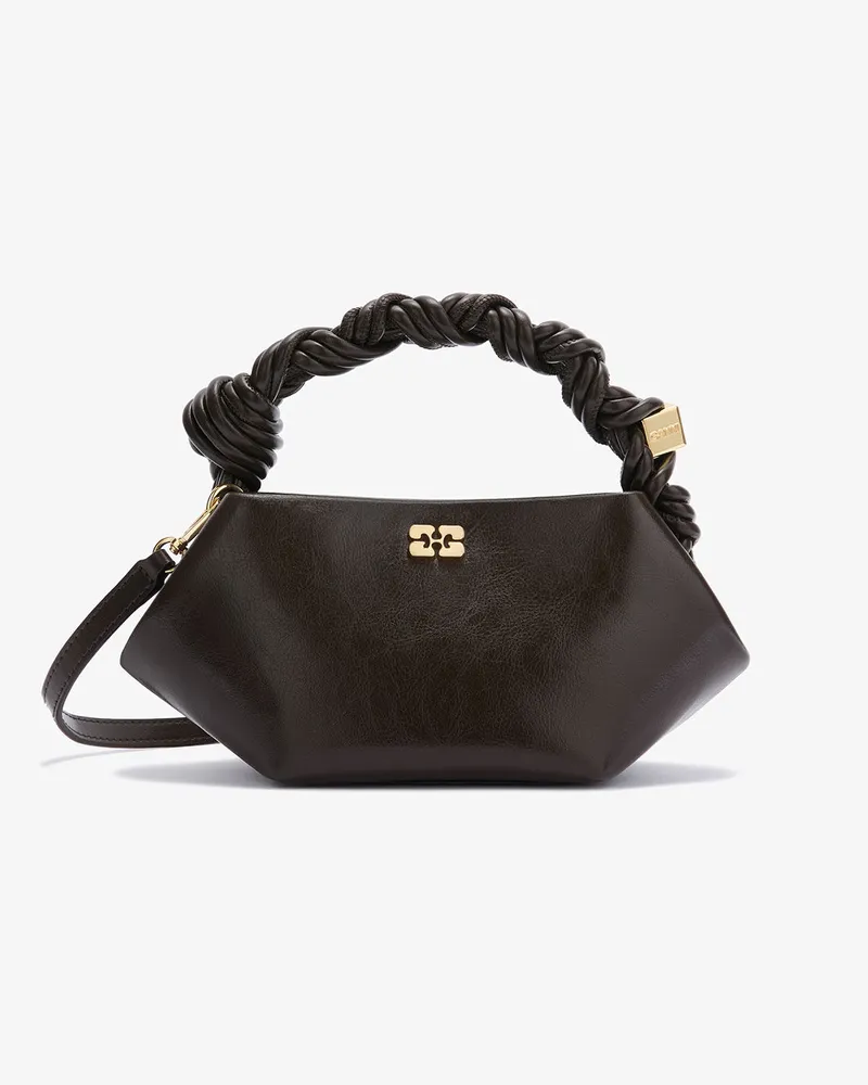 Ganni Grüne Mini-Bou-Tasche in Knitteroptik grün Grün