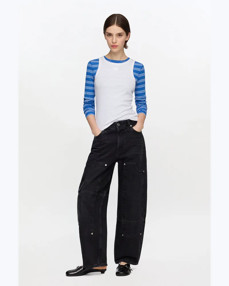 Ganni schwarz Schwarze Audri-Jeans Bio-Baumwolle - Größe Schwarz