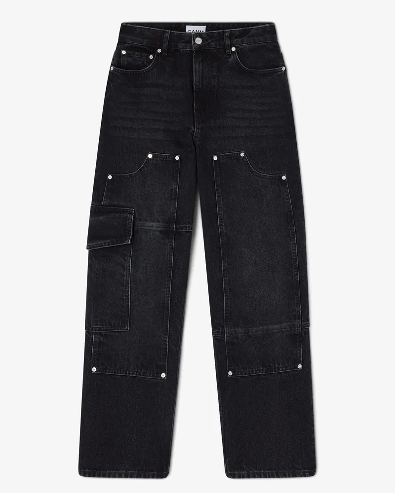 Ganni schwarz Schwarze Audri-Jeans Bio-Baumwolle - Größe Schwarz