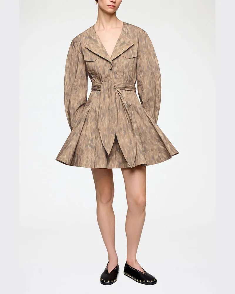 Ganni Burro Hemdkleid aus Stretch-Baumwolle Bio-Baumwolle - Größe Burro