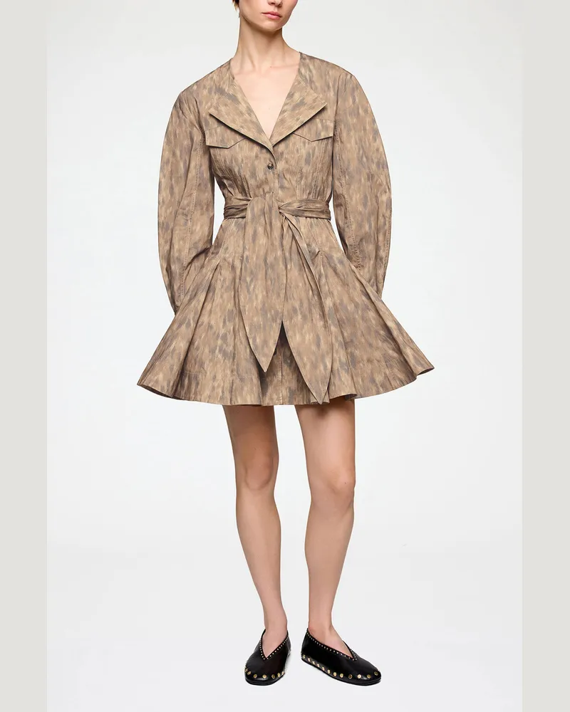 Ganni Burro Hemdkleid aus Stretch-Baumwolle Bio-Baumwolle - Größe Burro