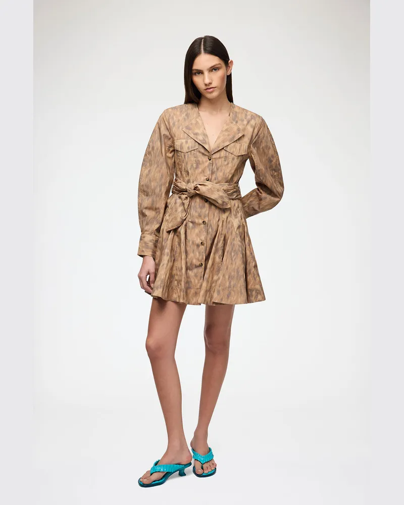 Ganni Burro Hemdkleid aus Stretch-Baumwolle Bio-Baumwolle - Größe Burro
