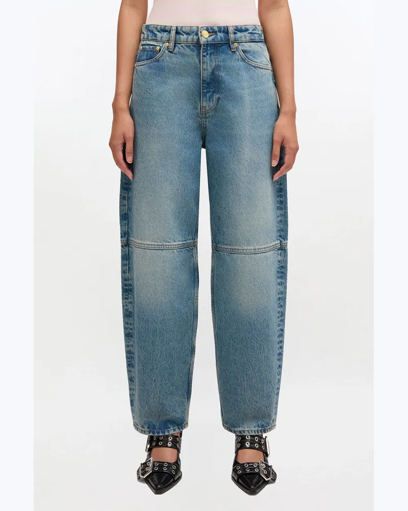 Ganni blau Getönte, starre Stary-Jeans Bio-Baumwolle - Größe Blau