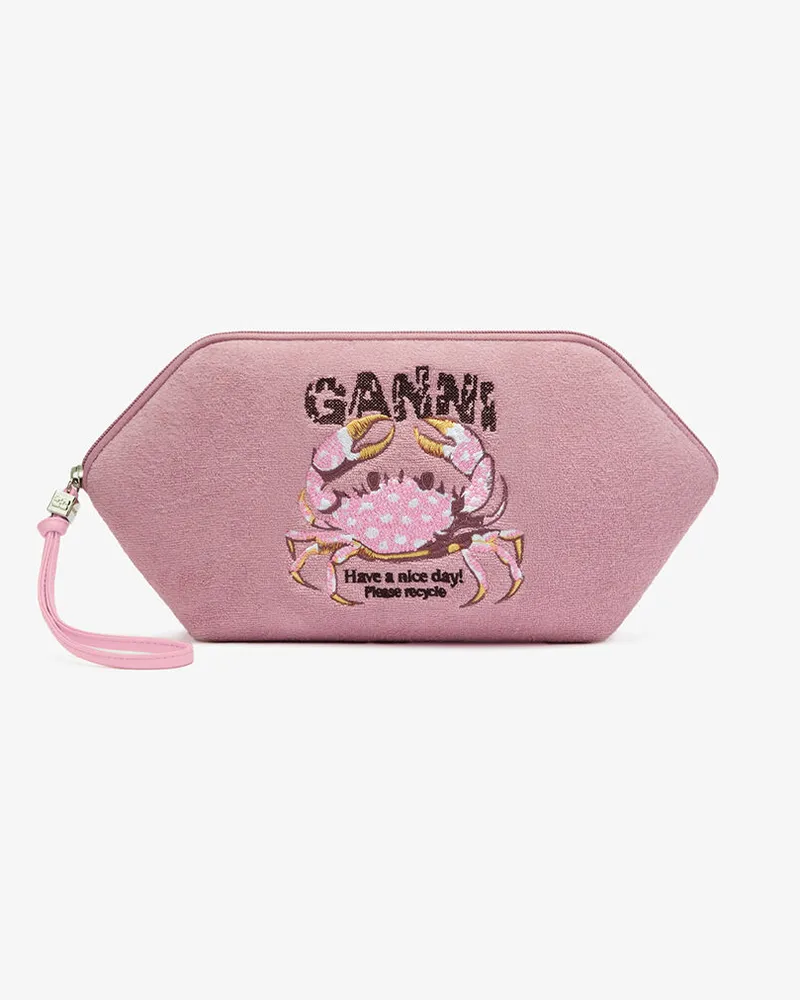 Ganni Bikini-Beutel mit Krabbe Parfait rosa Parfait