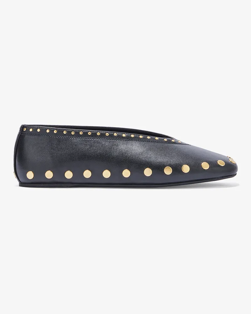 Ganni Jenny-Ballerina in Schwarz Schwarz