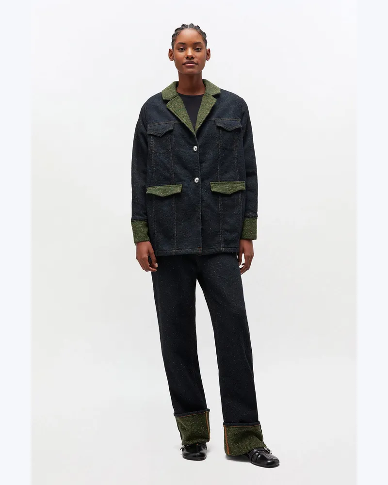 Ganni Twill Denim Baggy Jeans gemischt Gemischt