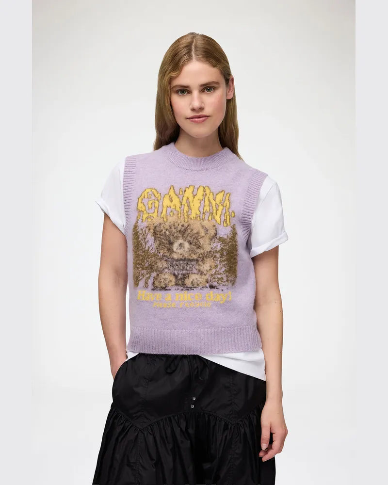 Ganni Weste mit Wald-Teddy Thistle Thistle