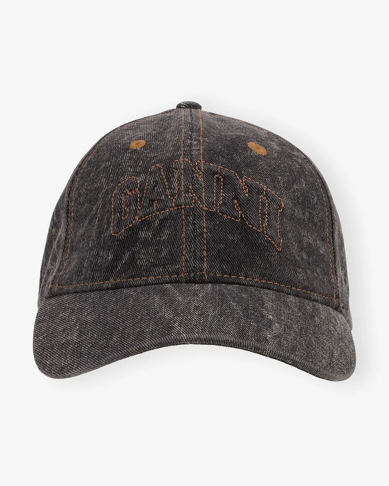 Ganni Kappe aus Denim in Schwarz Schwarz