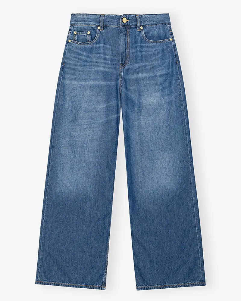 Ganni Mid blau Vintage hellblau Denim Marri Jeans Lyocell - Größe Mid