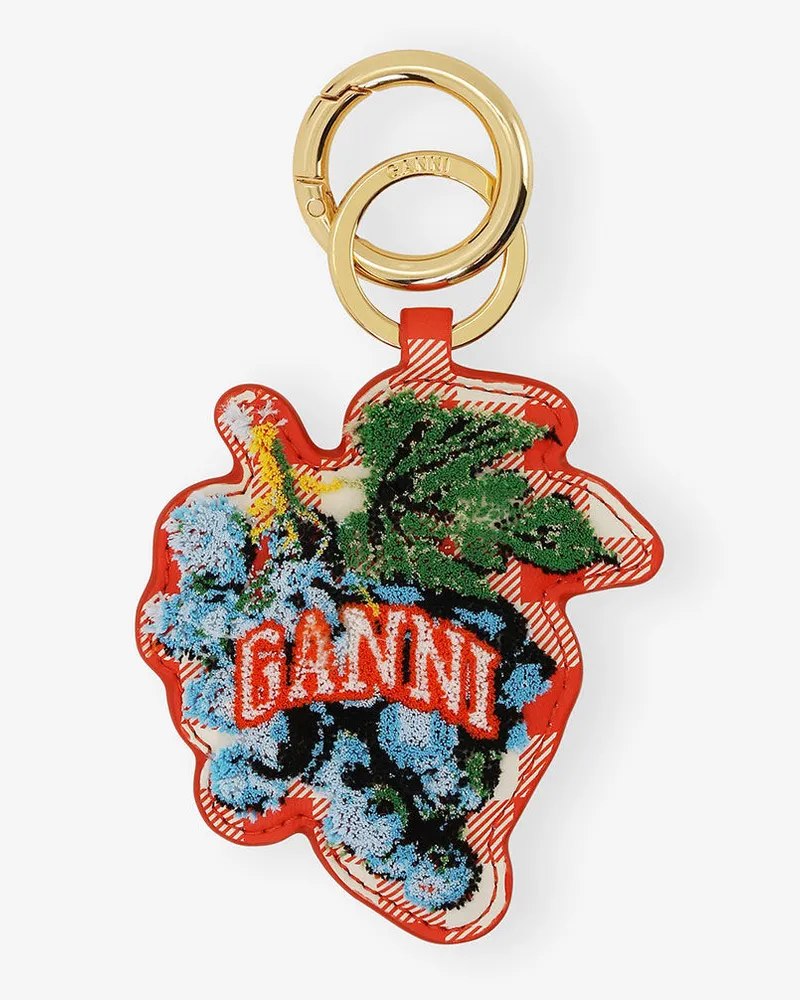 Ganni Trauben-Schlüsselanhänger rot Rot