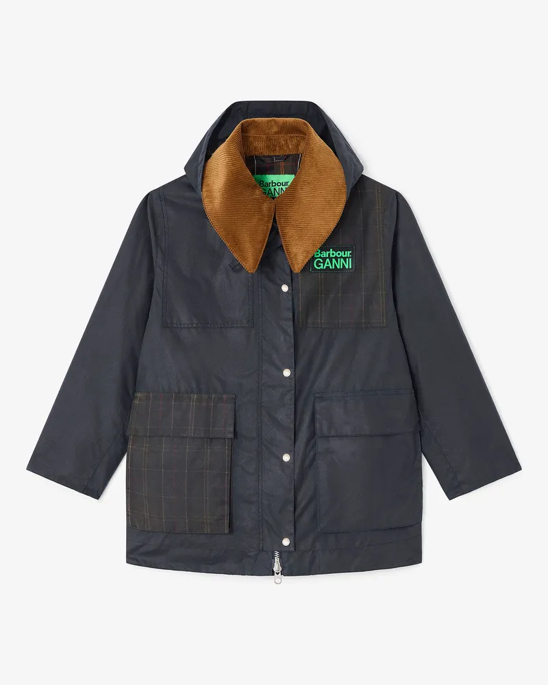 Ganni x Barbour Jacke in Blau - Größe marineblau Marineblau