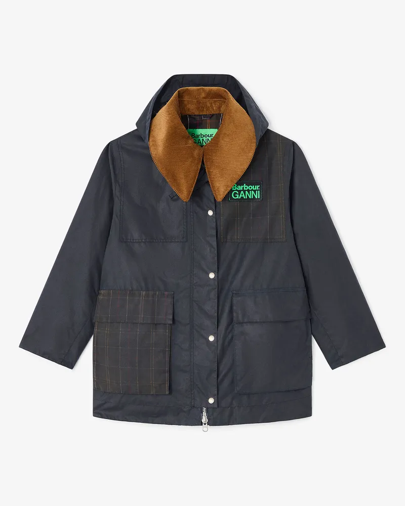 Ganni x Barbour Jacke in Blau - Größe marineblau Marineblau