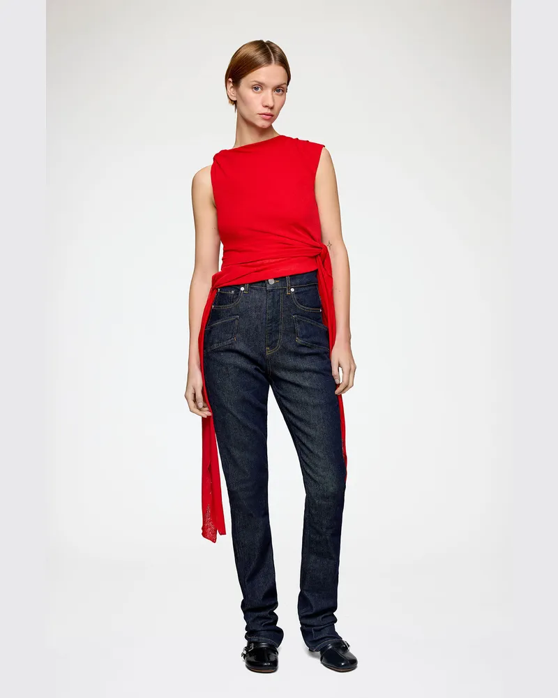 Ganni marineblau Schmale Skinny-Jeans aus Stretch-Denim Bio-Baumwolle - Größe Marineblau