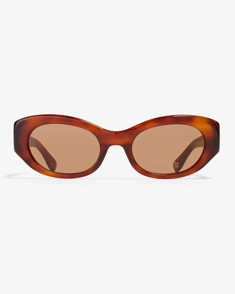 Ganni x Ace & Tate Tiger's Eye Dakota Sonnenbrille - Größe beige Beige