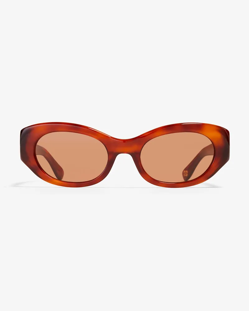Ganni x Ace & Tate Tiger's Eye Dakota Sonnenbrille - Größe beige Beige