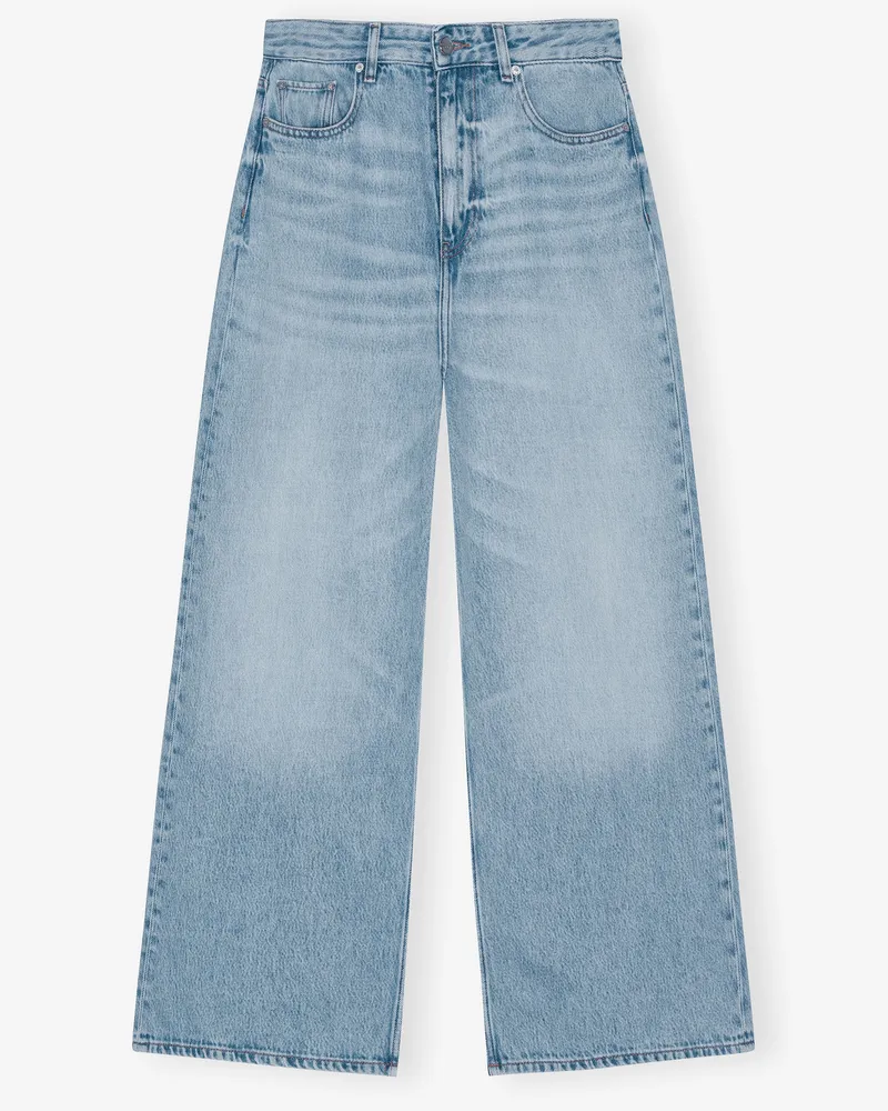 Ganni hellblau Stone Hellblaue Baggy-Jeans Lyocell - Größe Hellblau